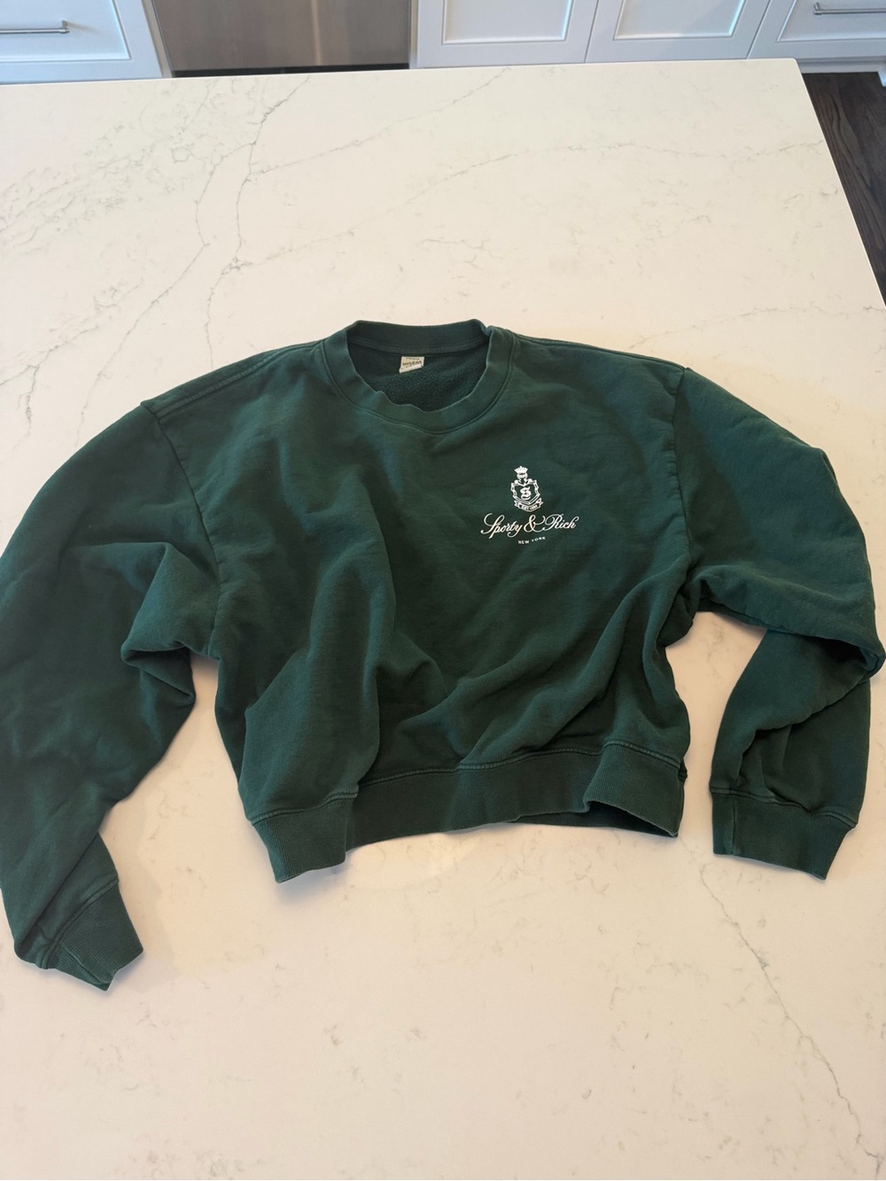 Sporty & Rich Forest Green Crewneck Sweatshirt
